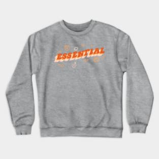 Essential worker 70's retro vintage style design trendy orange Crewneck Sweatshirt